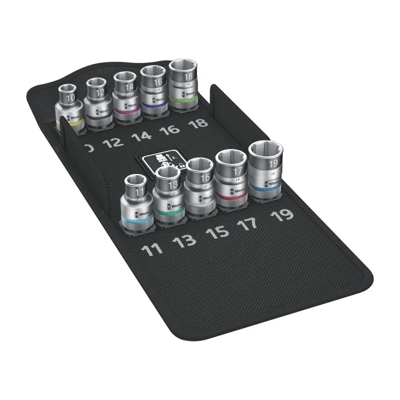 Wera 10-Piece 1/2 in Hexagon Socket Set with Holding Function 37mm Length 05004203001