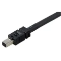 TE Connectivity Cat5e Ethernet Cable 8 Core Black 2 m F/UTP Polyurethane Cat5e 
