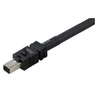 TE Connectivity Cat5e Ethernet Cable 8 Core Black 2 m F/UTP Polyurethane Cat5e