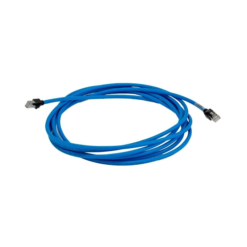 Omron Cat6a Shielded Screened Low Smoke Zero Halogen Ethernet Cable Blue 5m XS6W-6LSZH8SS500CM-B