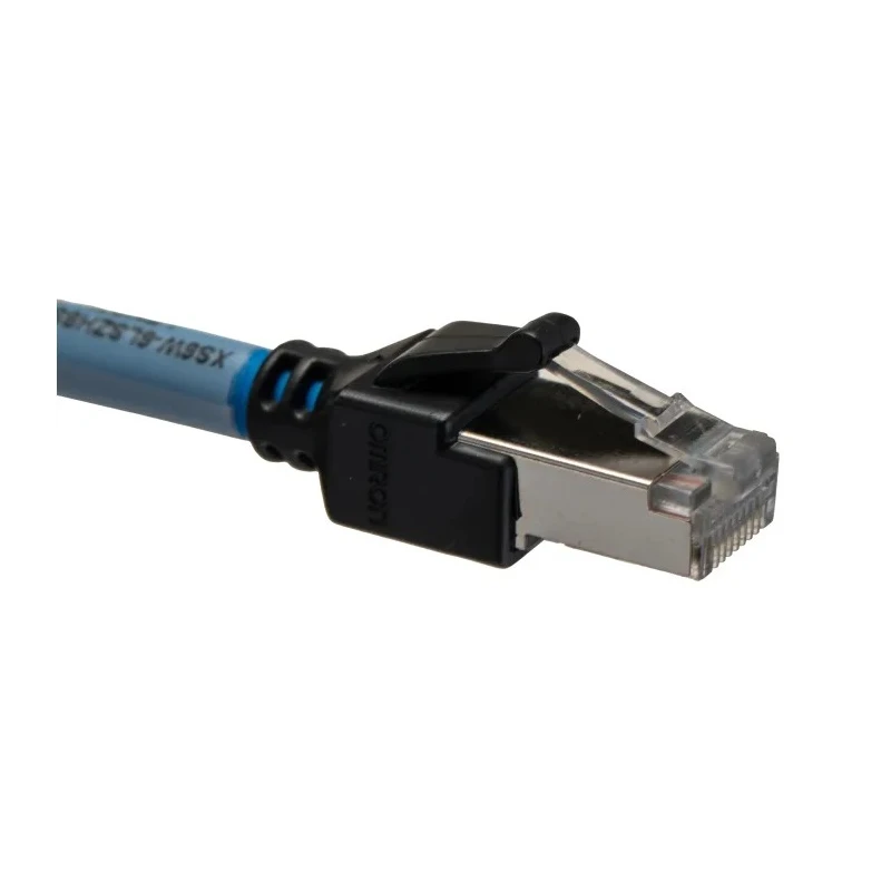 Omron Cat6a Shielded Screened Low Smoke Zero Halogen Ethernet Cable Blue 5m XS6W-6LSZH8SS500CM-B