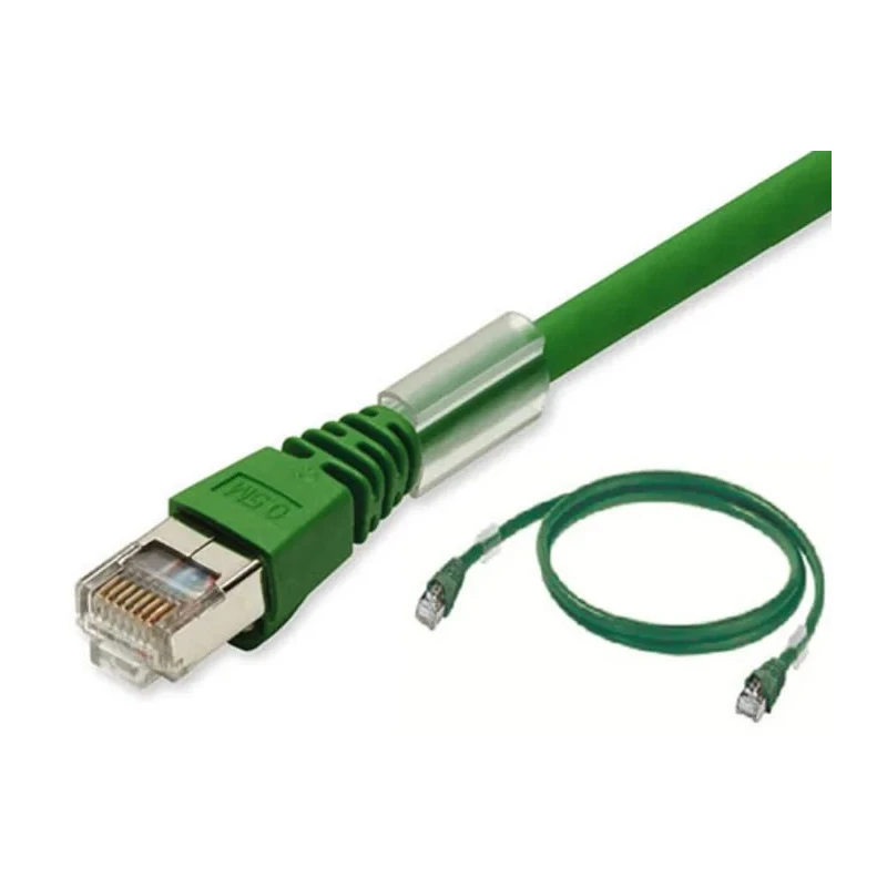 Omron XS6 Shielded Screened Cat5 Ethernet Cable 8 Core Green 2 m Polyurethane 