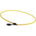Omron XS6 Cat6a Shielded Screened Low Smoke Zero Halogen Ethernet Cable 4 Core Yellow 1 m 