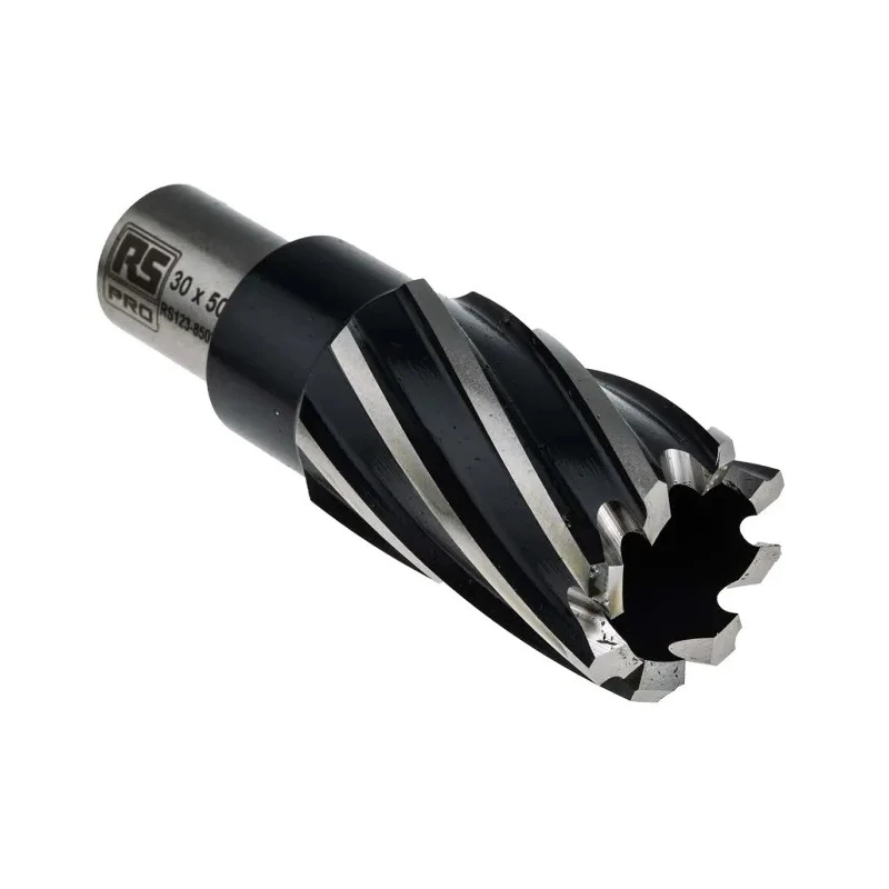 RS PRO HSS Magnetic Drill Bit 30 mm Cutter Diameter 50 mm Cutting Depth Straight Flute Bright Finish 19.05 mm Shank 123-8502