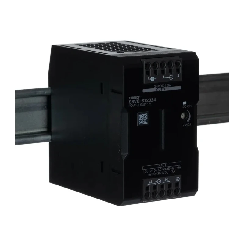 Omron S8VK-S Switched Mode DIN Rail Power Supply 24V DC, 5A Output, 120W, 1 Phase, IP20, CE Certified 