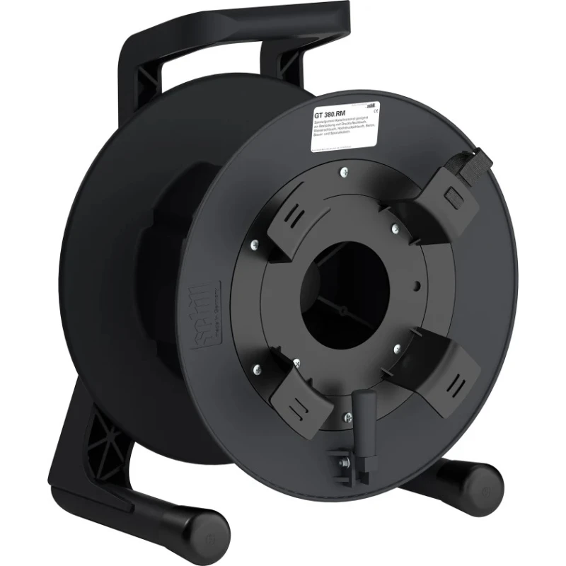 RS PRO Rubber Empty Cable Reel with 55 m Capacity, 12 mm Diameter, 491 mm Height, 380 mm Diameter Drum Flange 124-5324