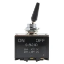 NKK Switches Toggle Switch Panel Mount On-Off DPST Screw Terminal 30 V dc 125 V ac S821D