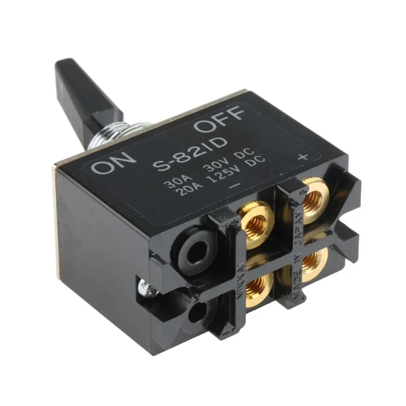 NKK Switches Toggle Switch Panel Mount On-Off DPST Screw Terminal 30 V dc 125 V ac S821D