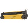 Bahco 7 Piece Folding Imperial Hex Key Set, Hex Size 2.38 to 9.53 mm TAHBE-9787