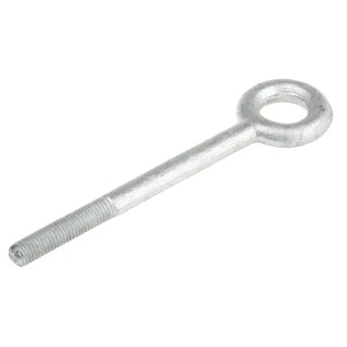 RS PRO Galvanised Steel Eye Bolt M12 Thread 50 mm Thread Length 24 mm 124-4836