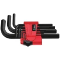 Wera 9 Piece L Metric Hex Key Set, Hex Size 1.5 to 10 mm, Long Arm, Black Finish 05021737001