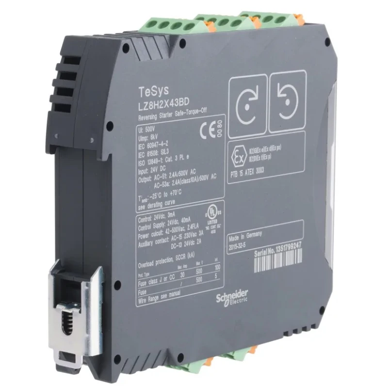 Schneider Electric TeSys H Advanced Motor Starter Reversible, 500V AC, 1.1 kW, 3 Phase, IP20 LZ8H2X43BD