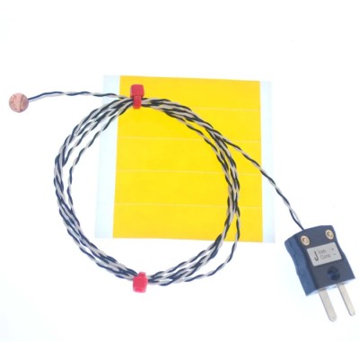 RS PRO Type J Copper Disc Thermocouple 6.35 mm Diameter 2 m Length 0 °C to 200 °C Temperature Range 131-4742