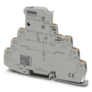 Phoenix Contact Surge Protector 10 kA DIN Rail Mount TTC Series 83.5mm Length Model 2906772