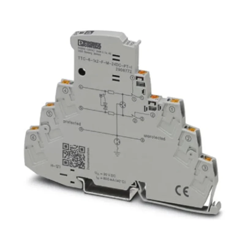 Phoenix Contact Surge Protector 10 kA DIN Rail Mount TTC Series 83.5mm Length Model 2906772