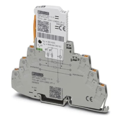 Phoenix Contact Surge Protector TTC Series 10 kA Maximum Surge Current DIN Rail Mount 100mm Length 6.2mm Depth 2906816