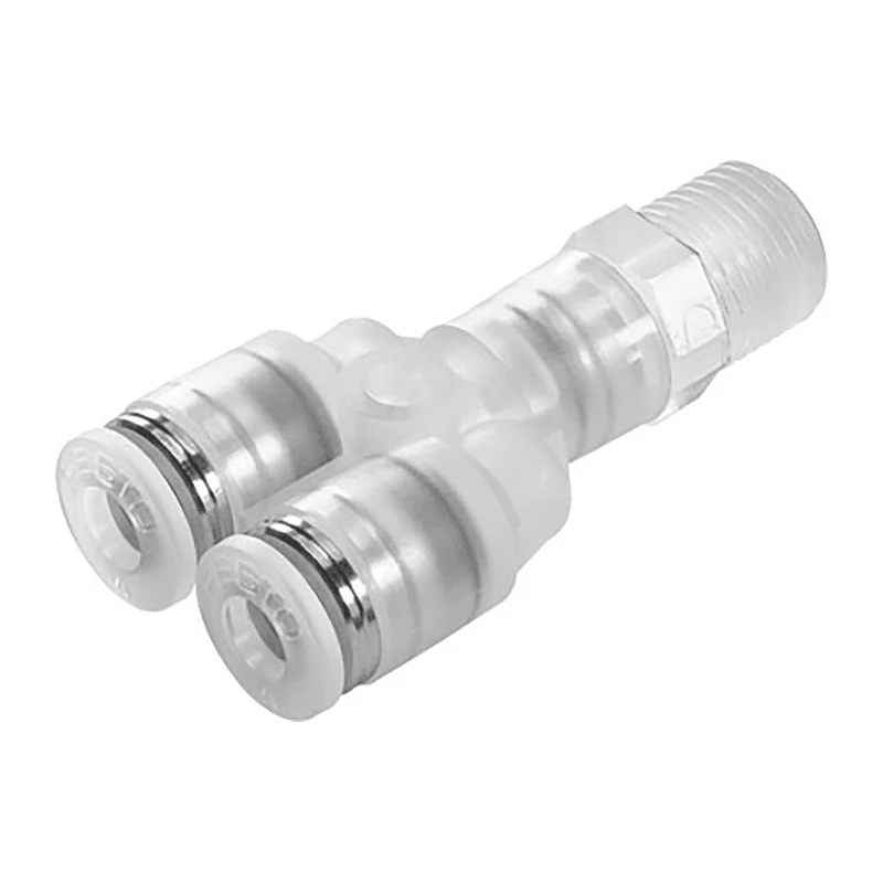 Festo Pneumatic Fitting Polypropylene, Male, M, R Thread, Max 10 bar, Max 60°C NPQP-Y-R18-Q6-FD-P10
