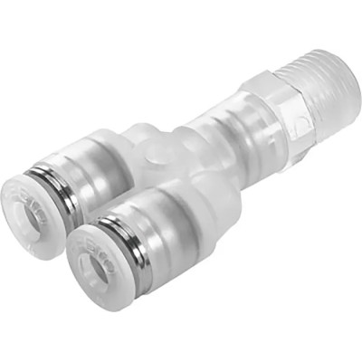 Festo NPQP Series Pneumatic Fitting Polypropylene Male Threaded-to-Tube 10 bar 60°C NPQP-Y-R38-Q10-FD-P10