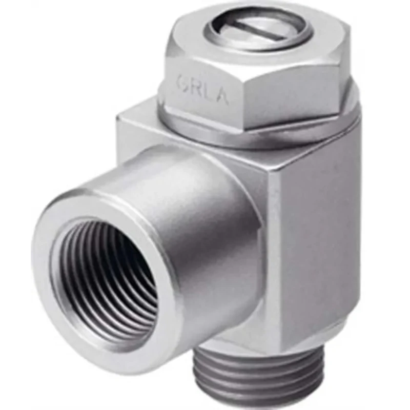 Festo GRLA Series Exhaust Valve Pneumatic Flow Controller, G1/4 Threaded Connections, 1 bar, -10°C to 150°C GRLA-1/4-B