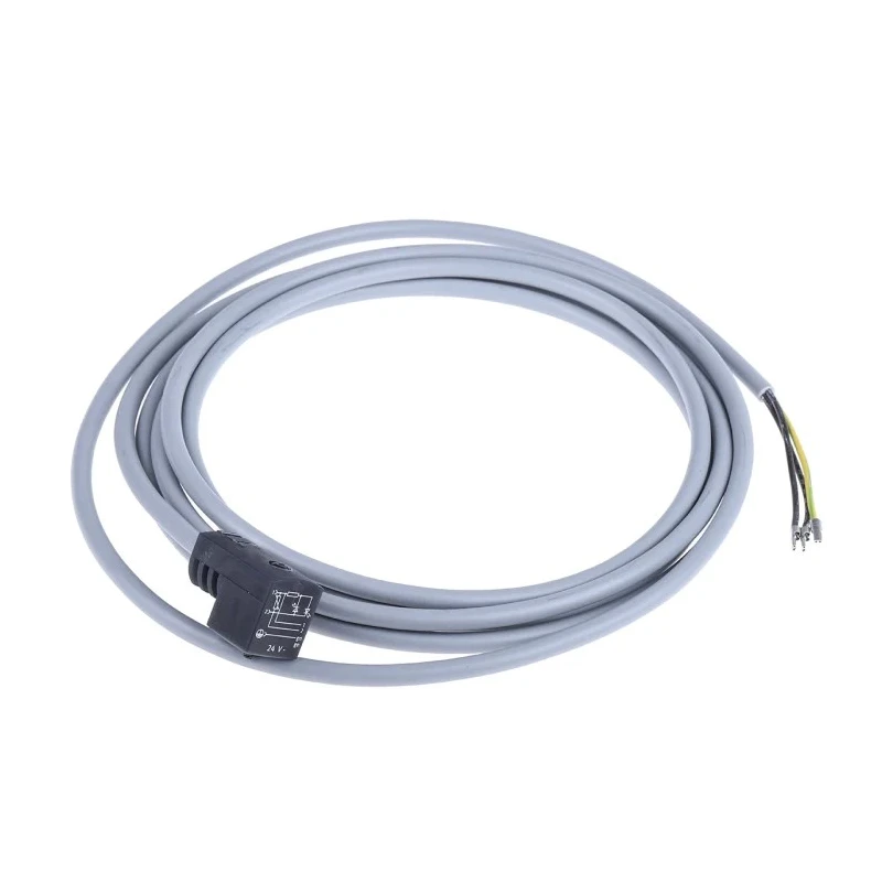 Festo Cable Lead for Use With Valves with EB Solenoid Coil, Angled Socket Connection, 2.5m Length KMEB-1-24-2.5-LED