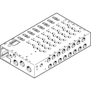 Festo Pneumatic Manifold Base Aluminium Alloy 8 Station 1/4 in Port Size G Thread Standard VABM-L1-14W-G14-8-GR