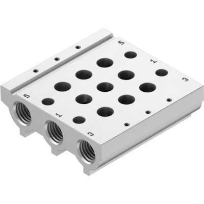 Festo Manifold Base 3 Station G 1/8 Port Aluminium Alloy VABM-L1-10S-G18-3