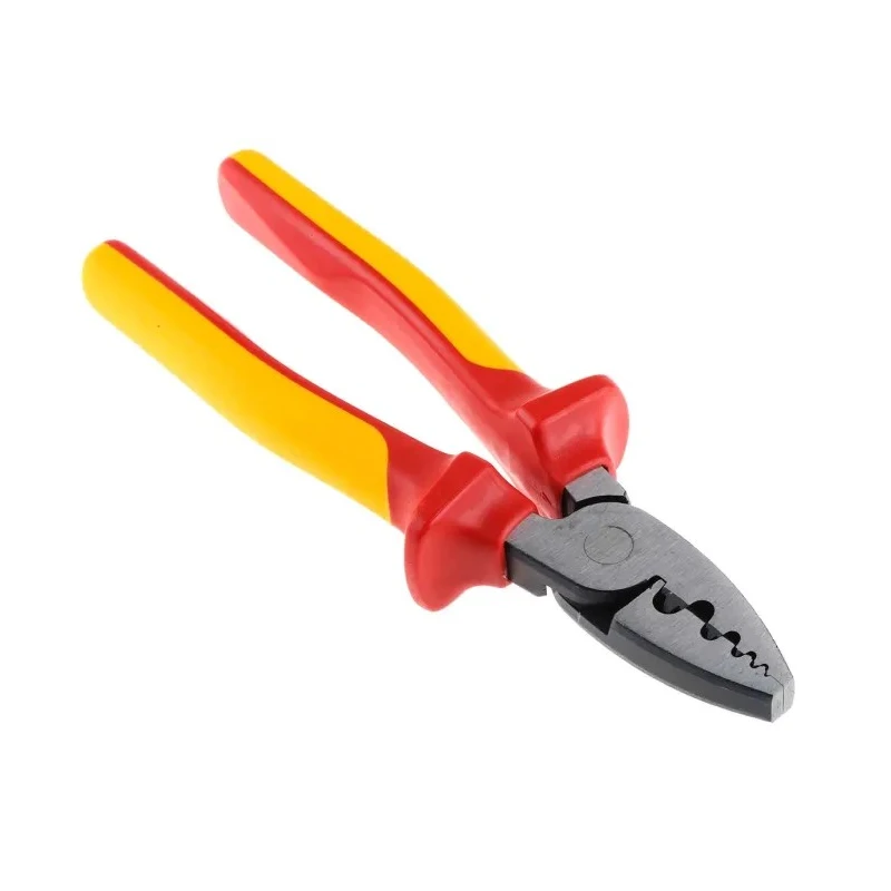 RS PRO Crimp Tool for Wire End Sleeves 180mm Length Adjustable Ratchet VDE 1000V 16 mm² Maximum Wire Size 136-6974