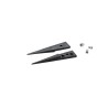 ideal-tek Carbon Fibre Polyetheretherketone Fine, Straight, Pointed ESD Safe Tweezer Tips 40mm A3CP