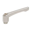 RS PRO Stainless Steel Clamping Lever M8 x 65 mm Silver Handle Stainless Steel Insert 144-3597