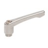 RS PRO Stainless Steel Clamping Lever M8 x 65 mm Silver Handle Stainless Steel Insert 144-3597