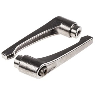 RS PRO Stainless Steel Clamping Lever, Female Thread M10 x 92 mm, Polished Handle 144-3601