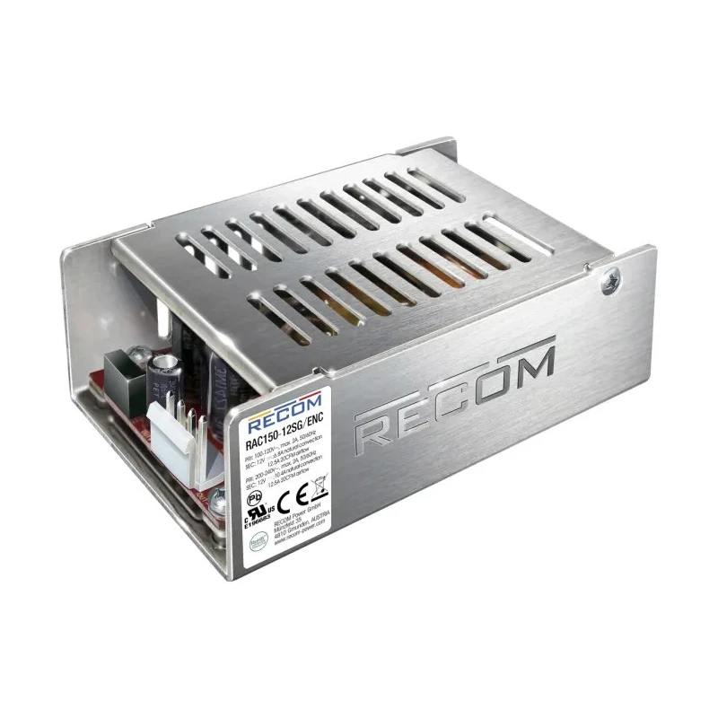 Recom 150W Panel Mount Switching Power Supply 48V Output, Universal AC Input 90-264V RAC150-48SG/ENC