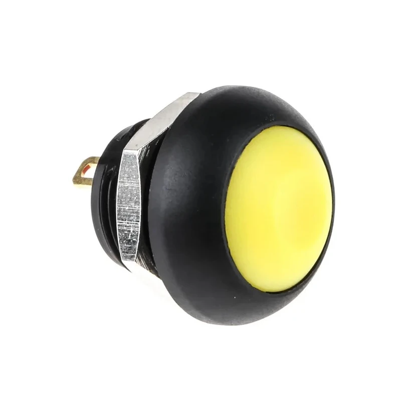 RS PRO Push Button Switch Momentary Panel Mount SPST Yellow LED IP67 50 V dc 250 V ac 144-4358