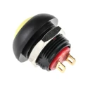 RS PRO Push Button Switch Momentary Panel Mount SPST Yellow LED IP67 50 V dc 250 V ac 144-4358
