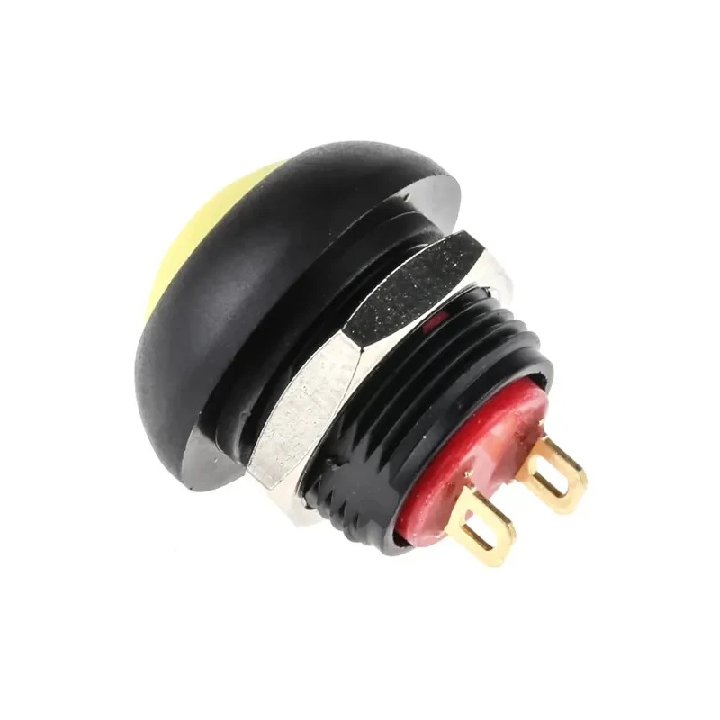 RS PRO Push Button Switch Momentary Panel Mount SPST Yellow LED IP67 50 V dc 250 V ac 144-4358