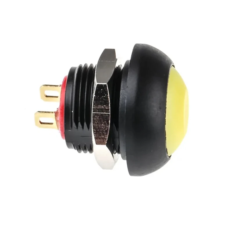 RS PRO Push Button Switch Momentary Panel Mount SPST Yellow LED IP67 50 V dc 250 V ac 144-4358
