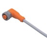 ifm electronic Female 4 Way M12 to 4 Way Unterminated Sensor Actuator Cable 2m Polyurethane Jacket Grey EVW004