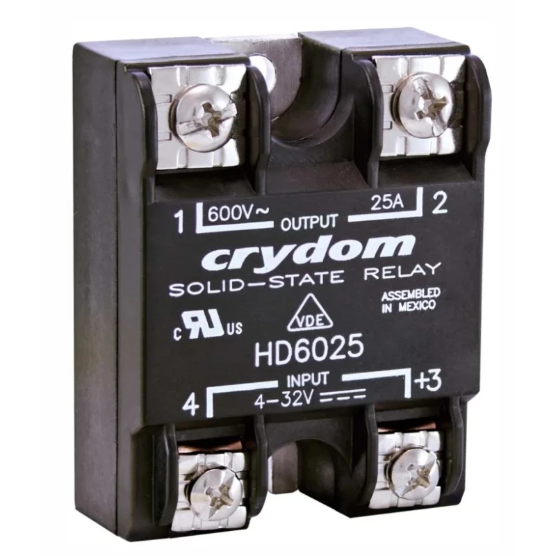 Crydom HD Series Solid State Relay Panel Mount 125A Load 530V AC Load 32V DC Control HD48125K