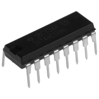 Texas Instruments Decoder Logic IC 1MHz, 16-Pin PDIP, 2-6V Operating Voltage SN74HC139N