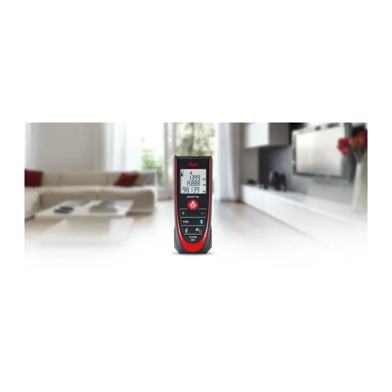 Leica Laser Measure 100 m Range, ±1.5 mm Accuracy, Bluetooth, IP54 Rated D2BT