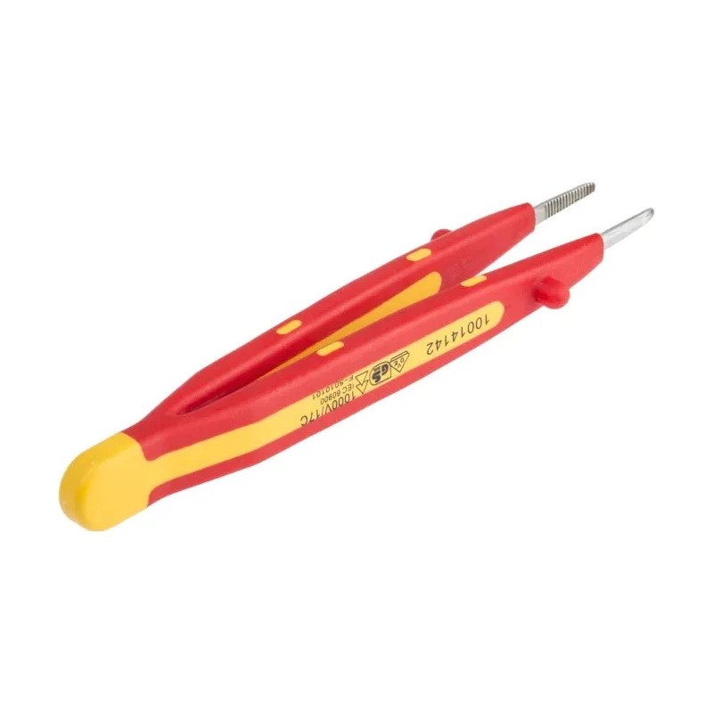 RS PRO 145mm Stainless Steel Wide Tip Tweezer Model 146-6438