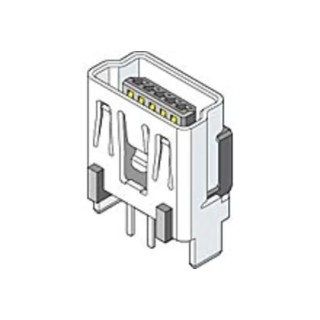Molex Straight Through Hole Female 1 Port Mini USB Type B USB Connector USB 2.0 5000750517