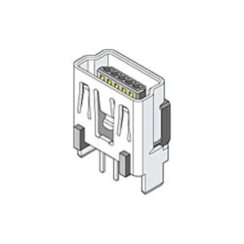 Molex Straight Through Hole Female 1 Port Mini USB Type B USB Connector USB 2.0 5000750517