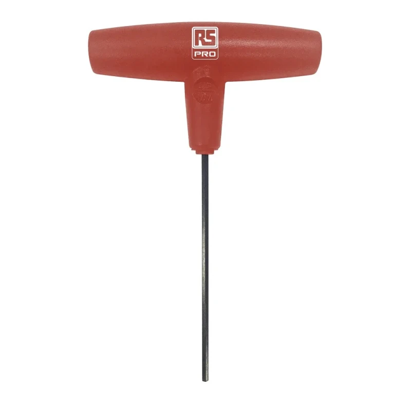 RS PRO T Handle Metric Hex Key Long Arm 2.5 mm Chrome Vanadium Steel Chemical Black Plated 151-1512