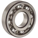 SKF Single Row Deep Groove Ball Bearing 10 mm ID, 35 mm OD, 11 mm Width, Sheet Metal Cage, Steel Balls 6300/C3