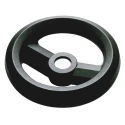 RS PRO Black Fibreglass Reinforced Technopolymer Spoked Hand Wheel 160 mm Diameter 161-1981