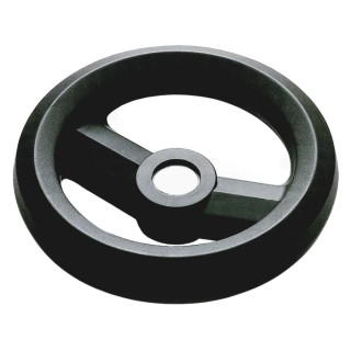 RS PRO Black Fibreglass Reinforced Technopolymer Spoked Hand Wheel 160 mm Diameter 161-1981