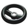 RS PRO Black Fibreglass Reinforced Technopolymer Spoked Hand Wheel 160 mm Diameter 161-1981