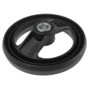 RS PRO Black Fibreglass Reinforced Technopolymer Spoked Hand Wheel 160 mm Diameter 161-1981