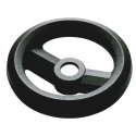RS PRO Black Fibreglass Reinforced Technopolymer Spoked Hand Wheel 100 mm Diameter 161-1973
